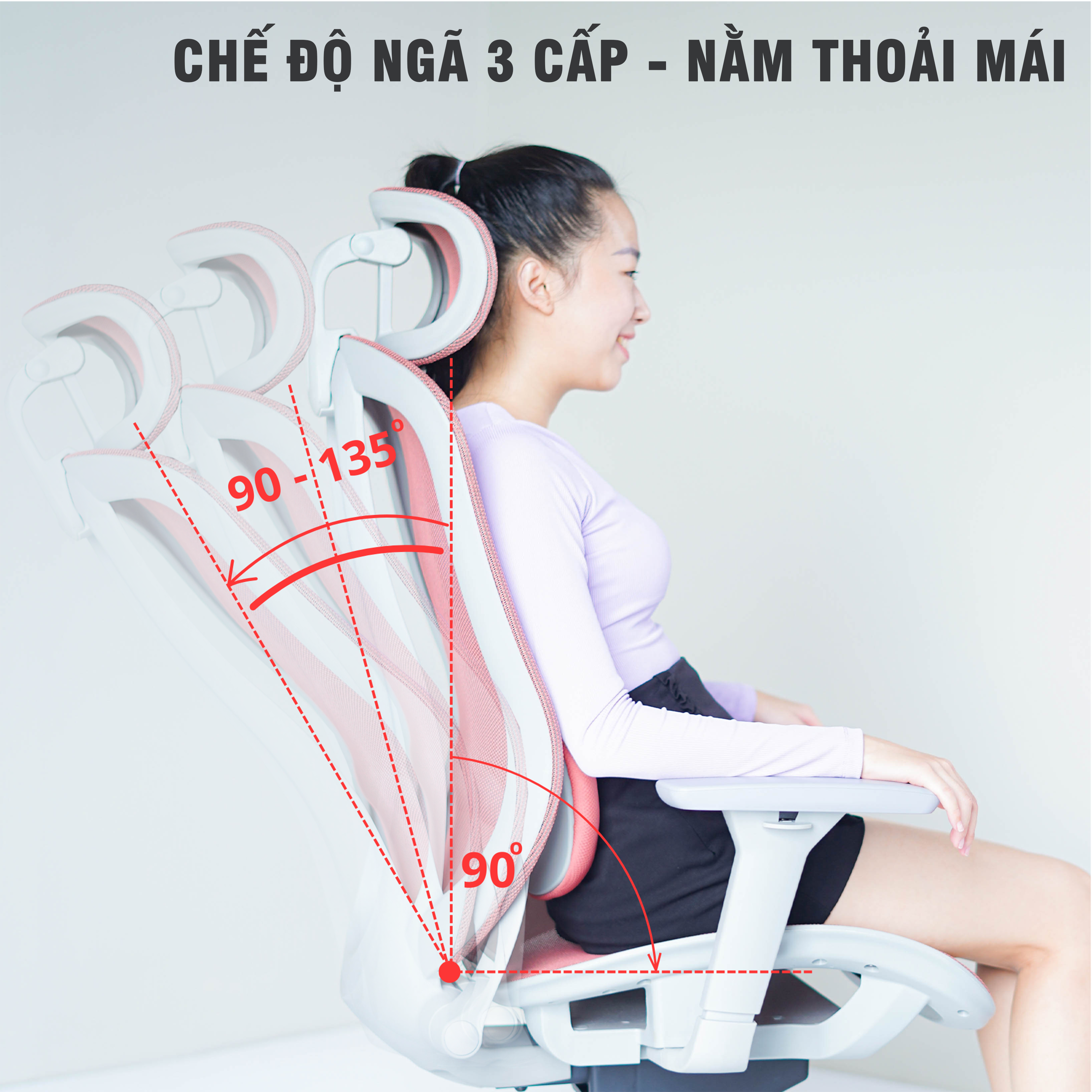 Ghế công thái học Gipawork Fluff 